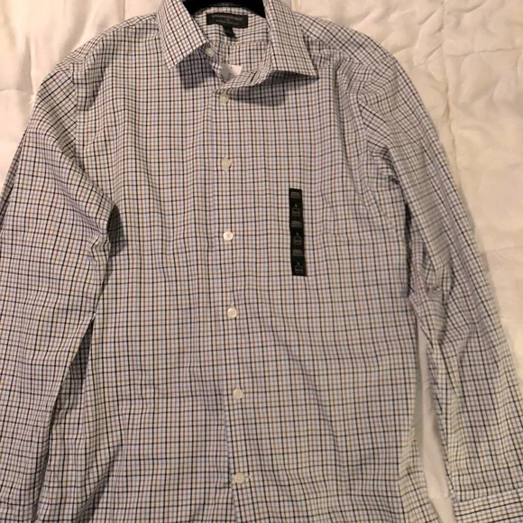 Banana Republic Navy/Deep Brown Dress Shirt - Picture 1 of 2